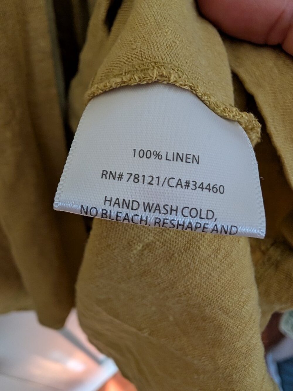 Eileen Fisher Chartreuse Yellow Slub Linen Boxy Top - Picture 6 of 6
